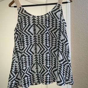 Black and White Chevron Tank Top